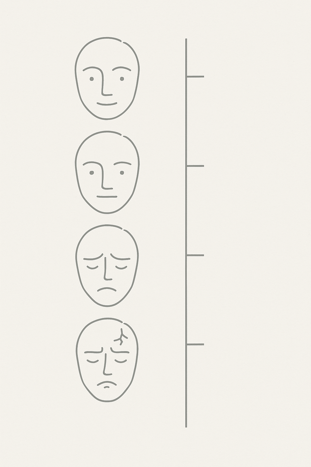 Échelle de douleur stylisée